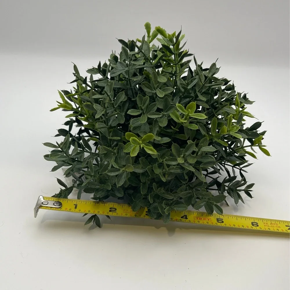 New England Boxwood Half Sphere Small Artificial Greenery Faux Topiary Plant 6in